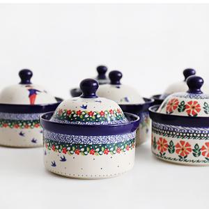 폴란드그릇 아티스티나 핸드메이드 원형뚜껑볼 모음