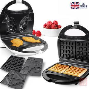 고스 3 in 1 와플메이커 GS-WM550W GS-WM560B 붕어빵 샌드위치 와플 3가지 플레이트 제조기 메이커
