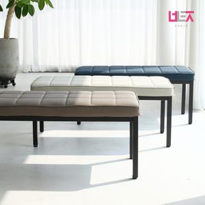 뷰티즈체어 쿠션 벤치쇼파 은은한디자인의 2인용 긴 현관 및 식탁의자