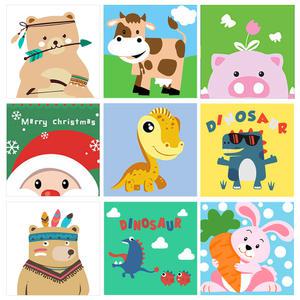 [민화샵] 소형 유화 쉬운 그림그리기 물감 세트 팝아트 액자 20x20