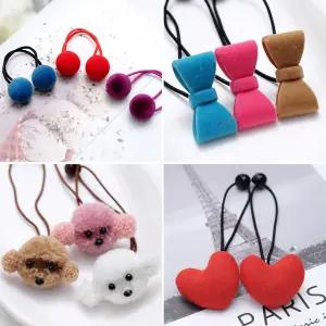 꼬마또래 밍크 벨벳 아동 머리끈 여아 유아 머리방울 아기 고무줄