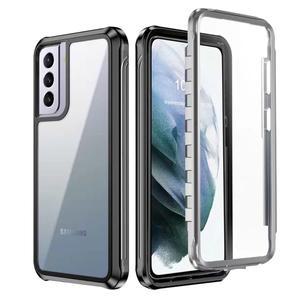 [데켄스]갤럭시S22울트라 풀커버 범퍼 투명 하드 케이스 M595