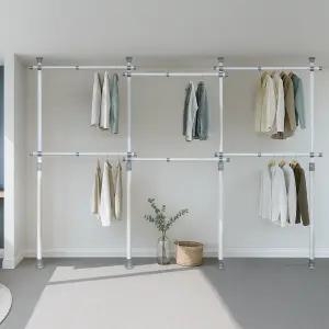 가화홈시스 굵은기둥 대량수납 6단 옷걸이 행거 (B4600)