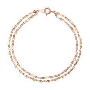 [모아르]14K 팔찌 체인 두줄 금팔찌 샤이닝