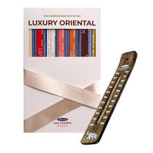 나그참파 인센스 오리엔탈럭셔리컬렉션+망고홀더 브라운, 1개