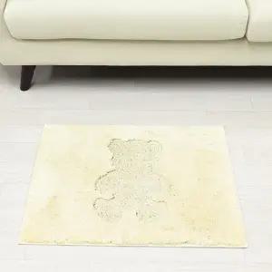 달고나베어 극세사 침실 현관 매트 발매트 러그 60x90