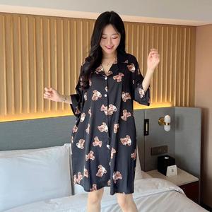 [크라시앙]XXL테디슬립웨어  빅사이즈 슬립 파자마 원피스