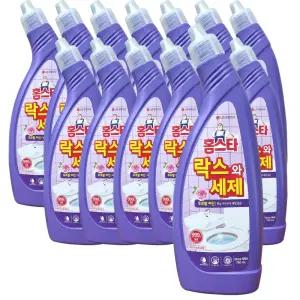 LG 홈스타 락스와 세제 후로랄파인 750ml x12개 욕실 주방 살균 소독 세정 곰팡이제거 항균 99.9%