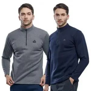 이지바이 쏘핫 남성 프리미엄 기모 집업티 빅사이즈 겨울 운동복 작업복 티셔츠(SY23LT077M)