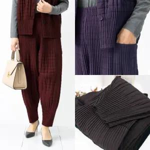 마미소 주름 누빔 배기 패딩 바지 겨울 플리츠 몸빼 엄마 할머니 빅사이즈 40 60 마담 중년 여성 옷