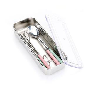 [리빙코아]국산 스텐304 프리미엄 수저통 수저정리함 뚜껑 사각