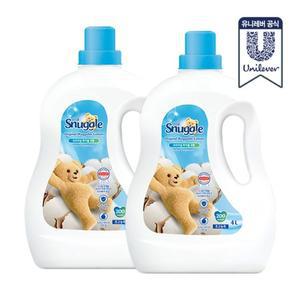 스너글 초고농축 섬유유연제 허거블 코튼 4L 대용량 2개