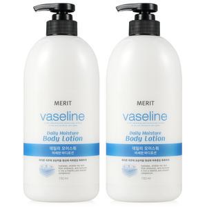 메리트 바세린 바디로션 데일리 모이스춰 대용량 730ml X2개