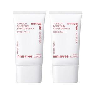 이니스프리 톤업 노세범 선스크린 이엑스 60ml 2개