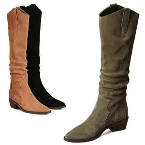 [까미엣뮤즈]웨스턴 스웨이드 롱 부츠_KM23w094