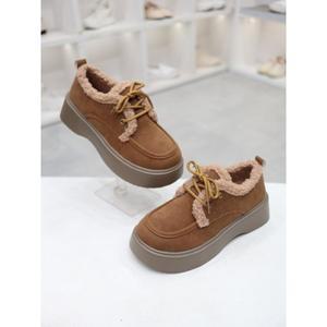 [기타]스웨이드 뽀글이 털안감 겨울 털 로퍼 5cm CDSP500157