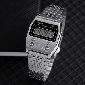 카시오 모던 레트로 빈티지 스퀘어 디지털 메탈 공용 손목시계 A1100D-1 c160