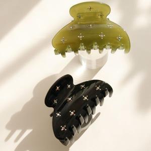 [바이데이지] 프랑스 셀룰로오스 큐빅 도트 집게핀 Bh0843