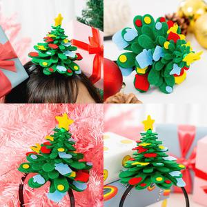 크리스마스 겨울 펠트 트리 머리띠 장난감 만들기 키트