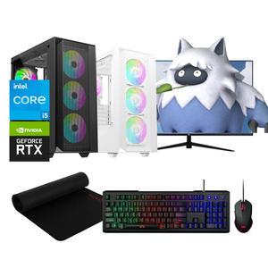 게이밍 조립 컴퓨터 데스크탑 PC SSD장착 인텔 i5-12400F 16GB 256GB RTX4060Ti 윈10 본체 모니터 세트