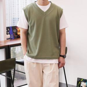 [우기브로]WBR 남자 빅사이즈 SS 브이넥 니트 조끼