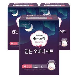 좋은느낌 입는 오버나이트 중형 4개입 X3