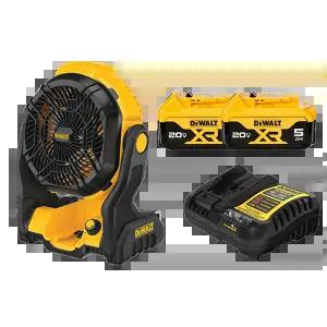 디월트 충전 작업용 선풍기 20V 전동 공구 써큘레이터 배터리(5.0) 2개 세트 DCE512P2
