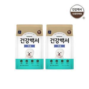 건강백서 강아지사료 전연령용 비숑 6kg 2개 + 새감바버거 1개
