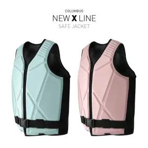 콜럼버스 뉴X 라인 네오프렌 S,M사이즈 주니어 여성용 파스텔 구명조끼