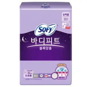 쏘피 위생용품 바디피트 볼록맞춤 오버나이트 날개형 슈퍼롱 20P 6개