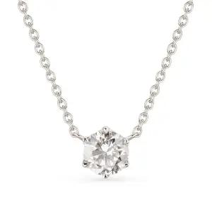 14k 클래식 랩 다이아몬드 목걸이-한고리형(1캐럿)