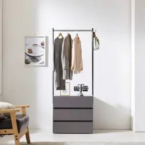 네임 3단 서랍장 옷걸이 행거 600