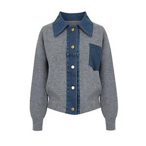 [페이지플린] 데님배색카라울니트가디건_P4CCA012C