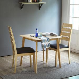 캔버라 루마니아 2인용 원목 식탁 테이블 카페 인테리어 식탁세트 의자포함