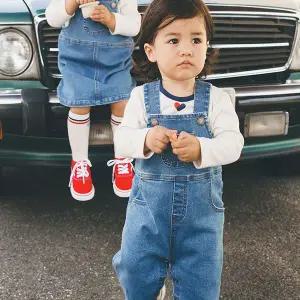 [보리보리/해피프린스]어도어 데님 아기 멜빵바지