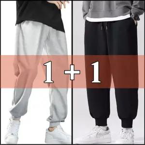 (2장) 융털 기모 심플 조거팬츠 2color / 조거팬츠 융털 기모 팬츠