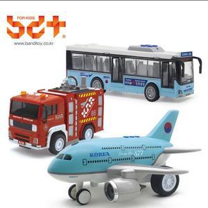 MJ_프릭션 사운드 장난감 공항버스 소방차 비행기 세트