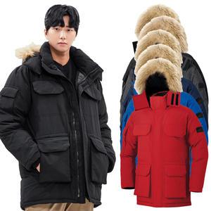 [하루비나] 이누크 헤비다운 패딩점퍼 남여공용 빅사이즈 S~4XL 집업 후드자켓 아웃도어 등산 단체 유니폼