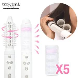 퀸스IN태양 뚝딱구르프 오토롤링 에어스타일러(노즐3개)+열구르프5개 자동회전에어볼륨뽕고데기