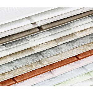 폼블럭 단열벽지 접착식 벽지 2.3M 붙이는 벽돌 포인트 방한 현관문