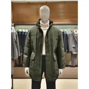 갤러리아 킨록 F/W 스텐에리 미디힙 구스다운 점퍼 카키그레이 (TGU06)