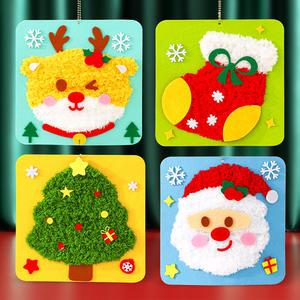 크리스마스털실 액자 걸이 만들기어린이집 만들기 크리스마스 미술재료 초등미술 집콕놀이