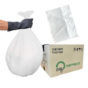 옳은유통 배접 쓰레기 봉투 백색 중(약60리터) 1BOX 1000P/ 학교 교실 사무실 업소용 쓰레기 재활용 봉투