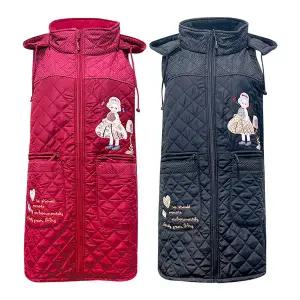 [란젤] 모자 방한용 패딩 기모 앞치마 (1매) 방한조끼 겨울앞치마