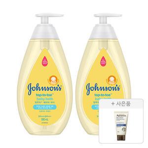 존슨즈 탑투토 바스 500ml, 2개 + 증정(아비노 스킨릴리프 바디로션 30g, 1개)