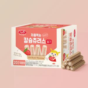 베베스트 처음먹는 칼슘 츄러스 딸기 20개입 아기과자 아기간식 아이과자 아이간식