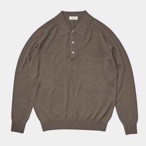 24SS Cashtouch saddle sleeve polo knit Chimney