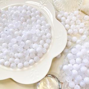 [15g]10mm 화이트 스톰 아크릴 구슬 AGB128-2 비즈공예 악세사리 키링재료