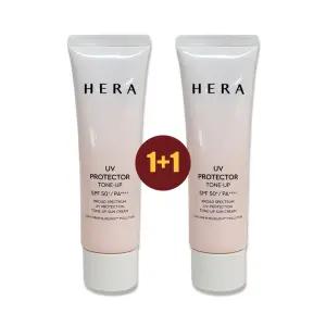 헤라 UV 프로텍터 톤업 50ml 2개 선크림 브라이트닝 5중 자외선 차단