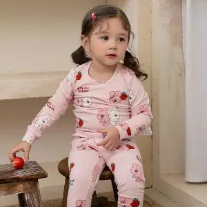 래빗베리 싱글스판내의 유아 아동 실내복 잠옷 아기내복 상하의세트